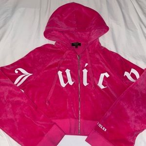 Juicy Couture velour cropped zip up